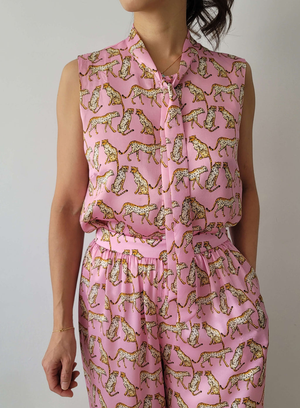Pink Cheetah Blouse