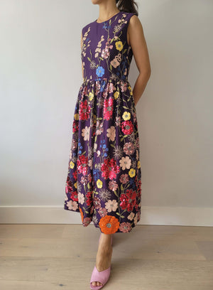 Florence Sequin Flower Dress