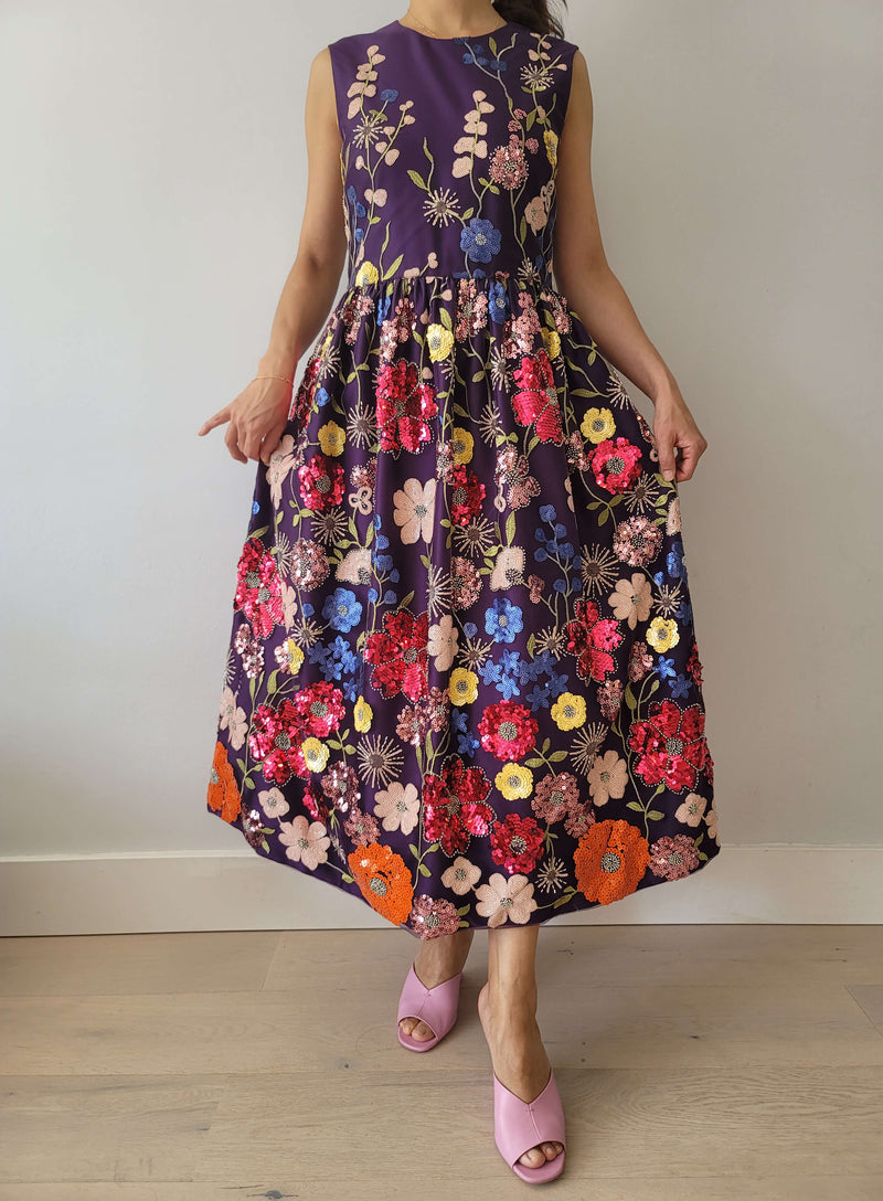 Florence Sequin Flower Dress