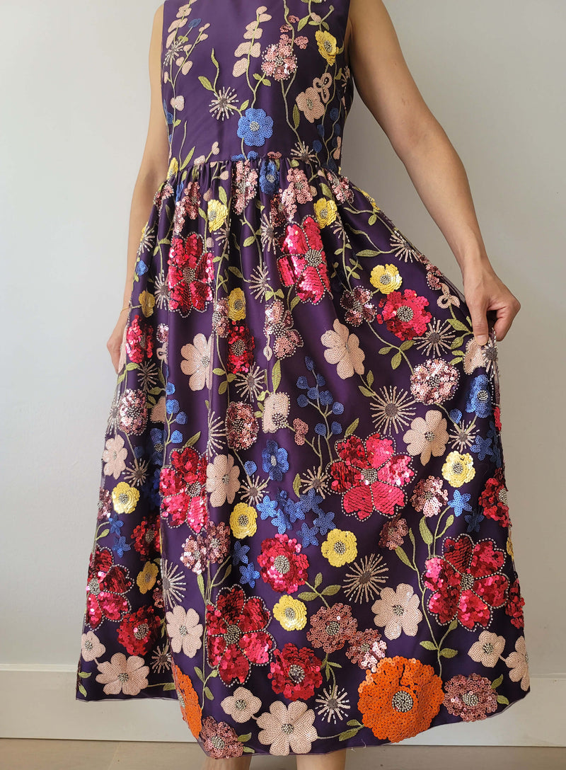Florence Sequin Flower Dress