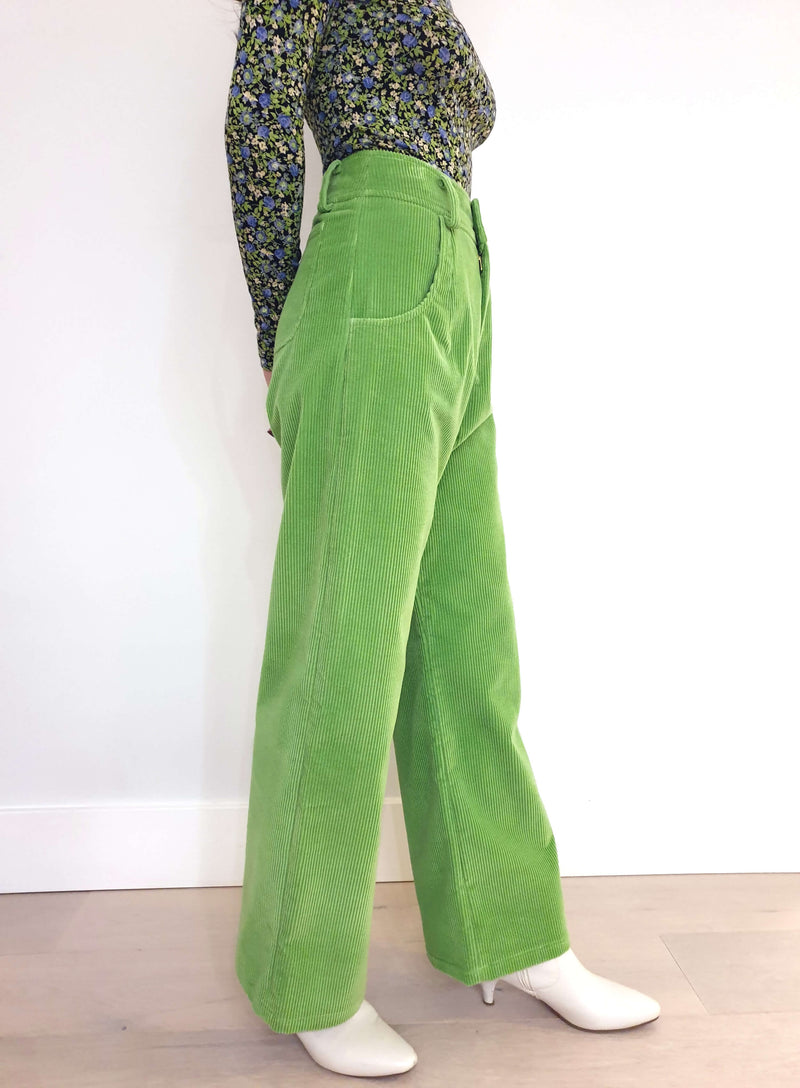 Green Envy Corduroy Pants