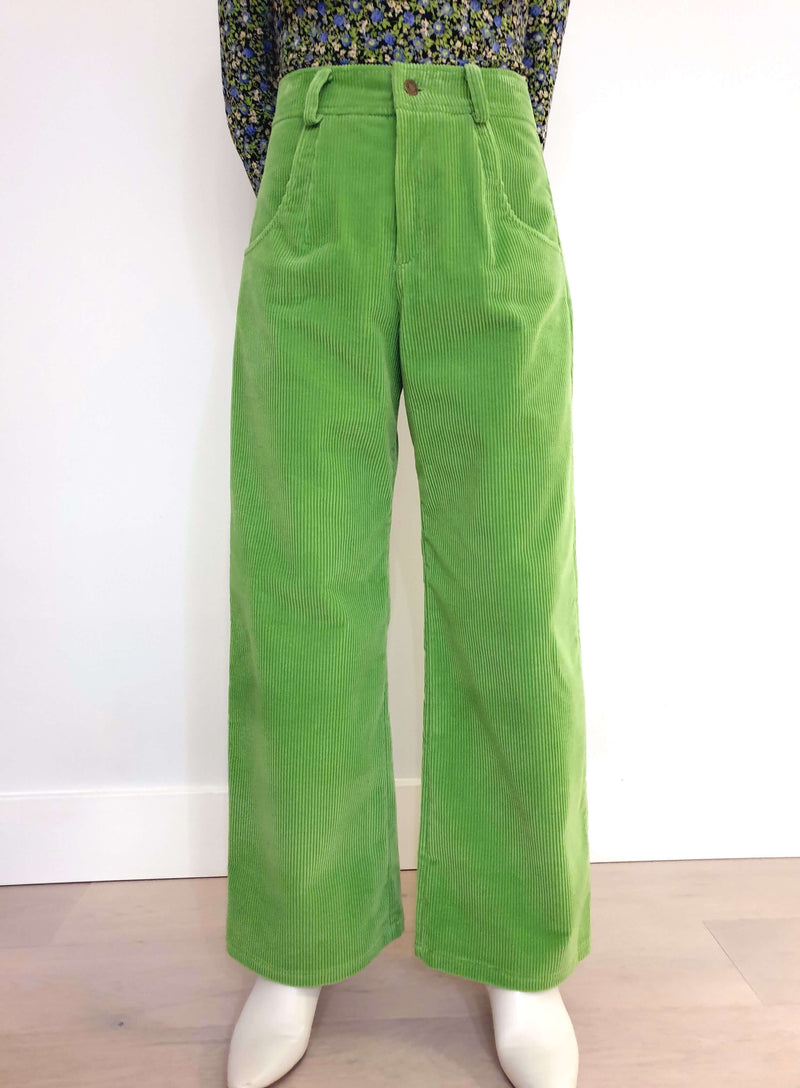 Green Envy Corduroy Pants