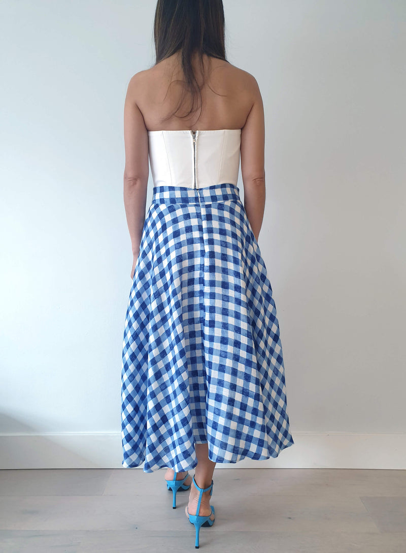 Gingham Long Skirt - Main Image