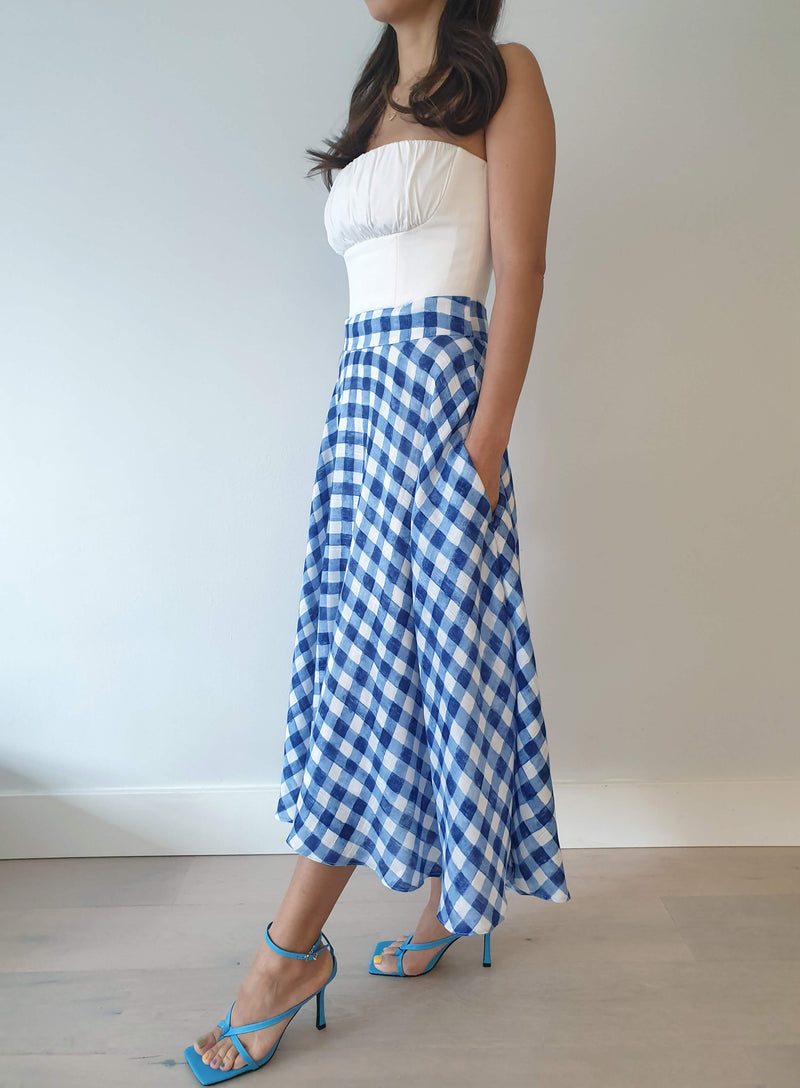 Gingham Long Skirt