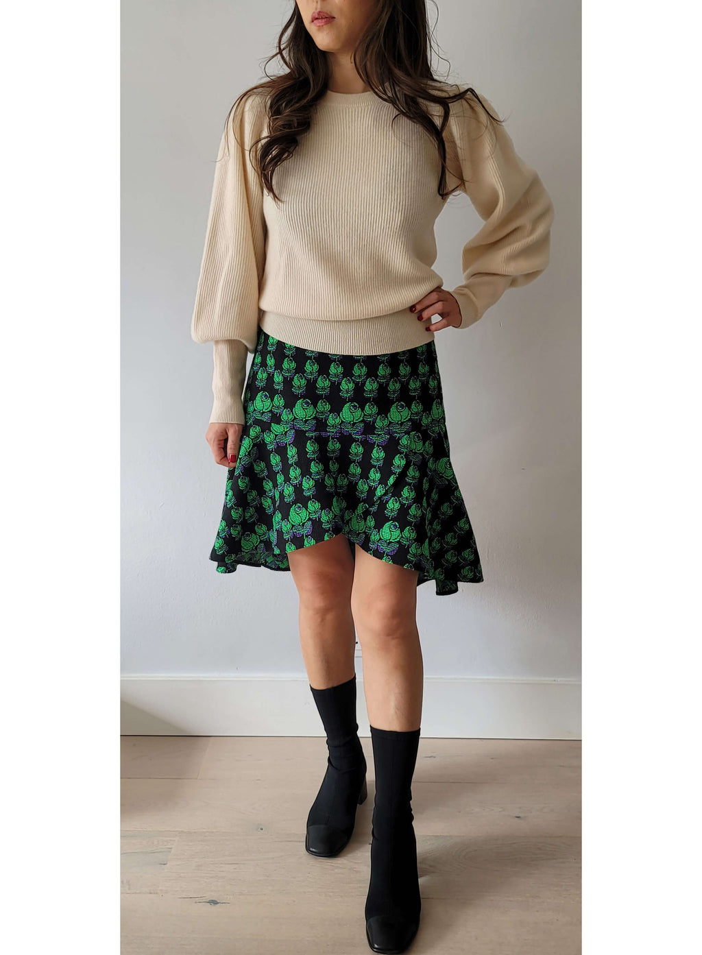 Green Rose Skirt
